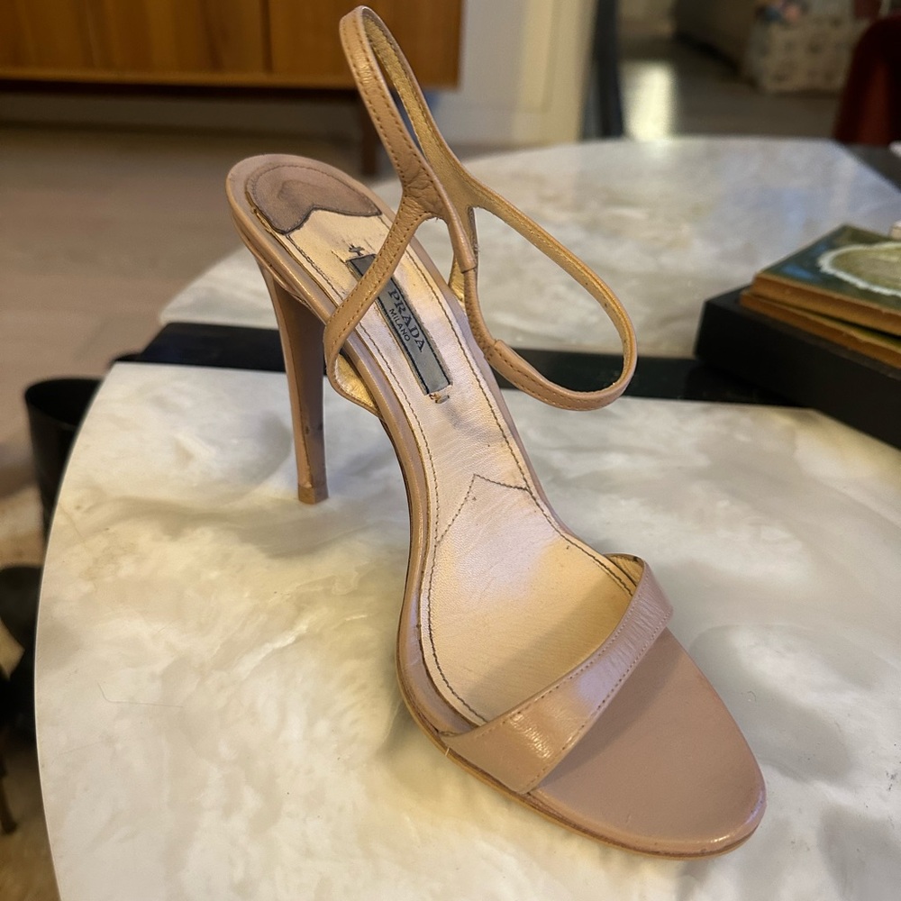 Prada ankle strap sandal heels Nude - Picture 8 of 11